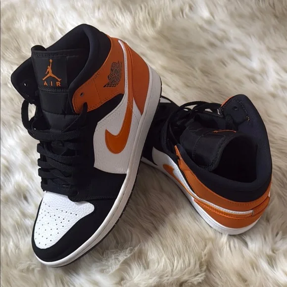 Air Jordan Black and Orange Sneakers